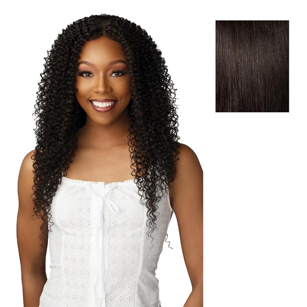 imageSensationnel Dashly Lace Front Wig  Unit 54 Hand Tied Laceparting Ear to Ear Synthetic 1 JETBLACK2 DARKBROWN