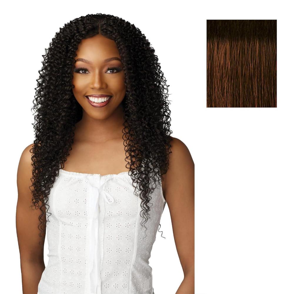imageSensationnel Dashly Lace Front Wig Unit 54 Hand Tied Laceparting Ear to Ear Synthetic 1 JETBLACKTH2COPPER