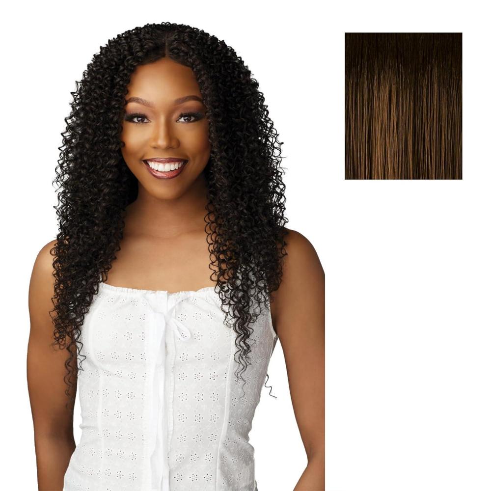 imageSensationnel Dashly Lace Front Wig Unit 54 Hand Tied Laceparting Ear to Ear Synthetic 1 JETBLACKTH30