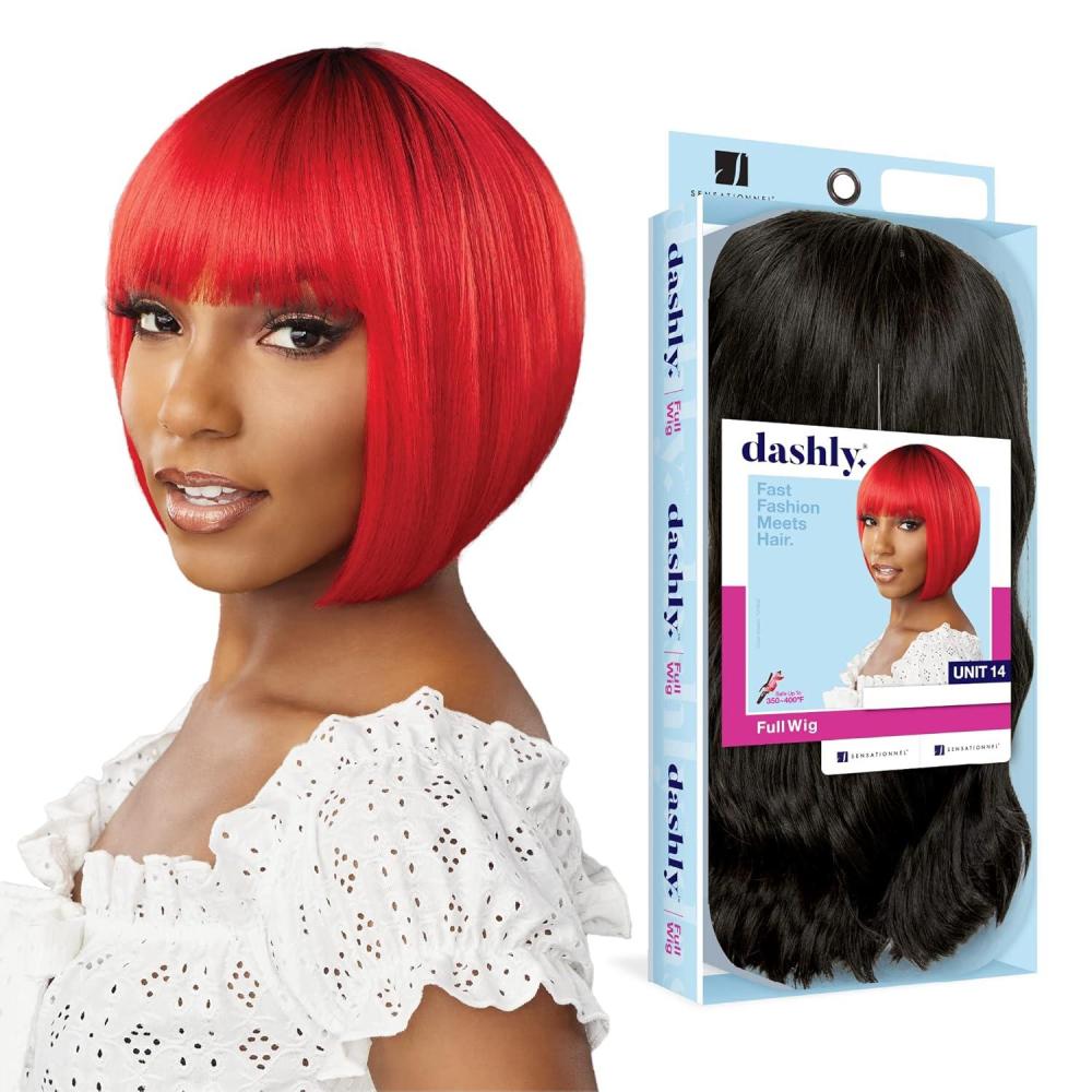 imageSensationnel Dashly Wig Unit 14 Non Lace Cap Ready to Wear Ear to Ear Lacepart Synthetic 1 JETBLACKT2COPPER