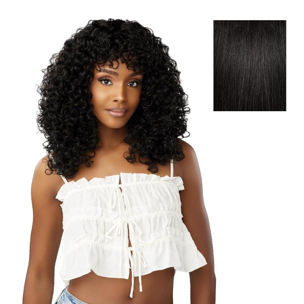 imageSensationnel Dashly Wig Unit 27 Non Lace Cap Ready to Wear Synthetic 1 JETBLACK1B OFFBLACK