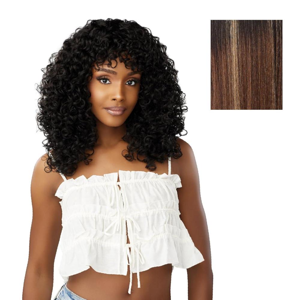imageSensationnel Dashly Wig Unit 27 Non Lace Cap Ready to Wear Synthetic 1 JETBLACKBALAYAGECARAMEL