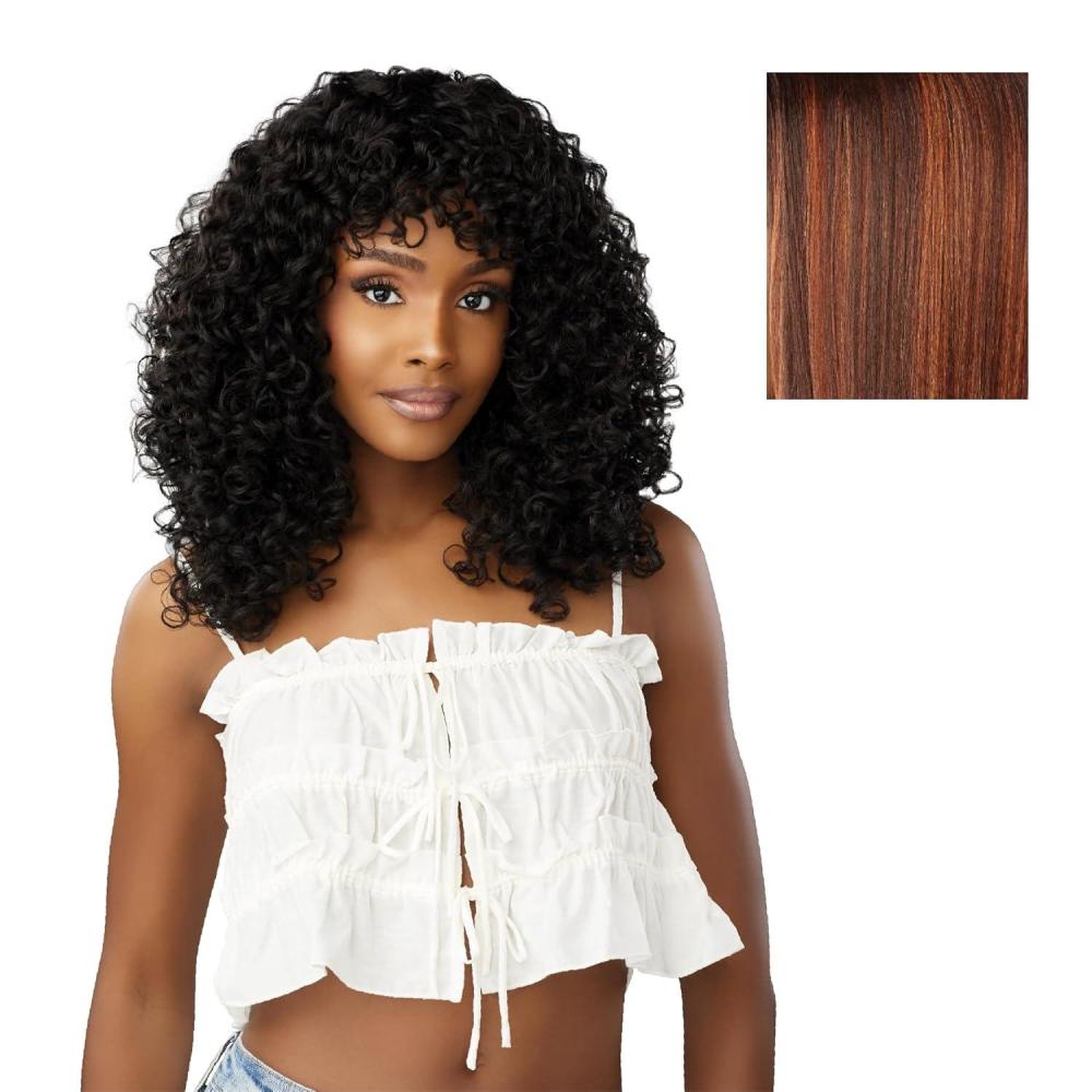 imageSensationnel Dashly Wig Unit 27 Non Lace Cap Ready to Wear Synthetic 1 JETBLACKBALAYAGECOPPER