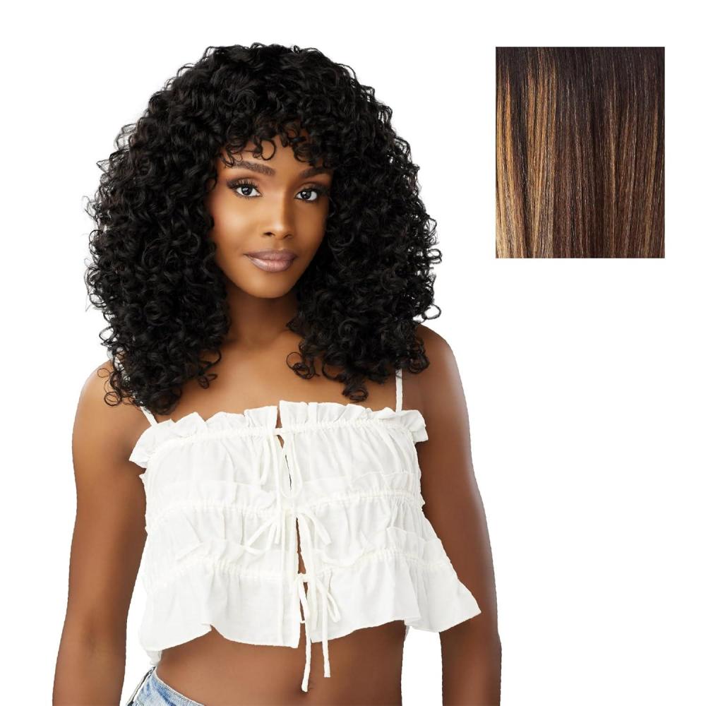 imageSensationnel Dashly Wig Unit 27 Non Lace Cap Ready to Wear Synthetic 1 JETBLACKBALAYAGESUNKISSED