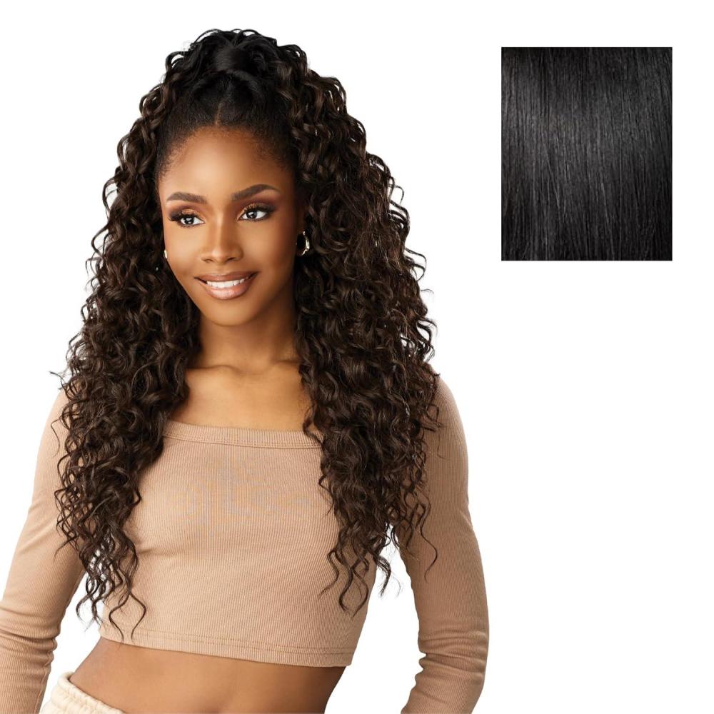imageSensationnel Instant Updown Halfwig Pony Iud 24 4 Style in 1 Half Wig And Pony Drawstring 1 JETBLACK1 JETBLACK