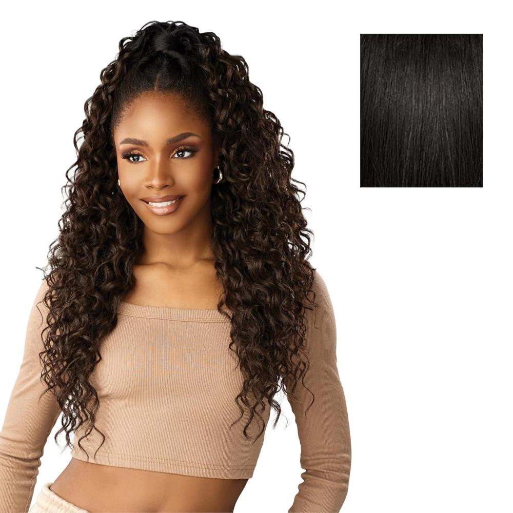 imageSensationnel Instant Updown Halfwig Pony Iud 24 4 Style in 1 Half Wig And Pony Drawstring 1 JETBLACK1B OFFBLACK