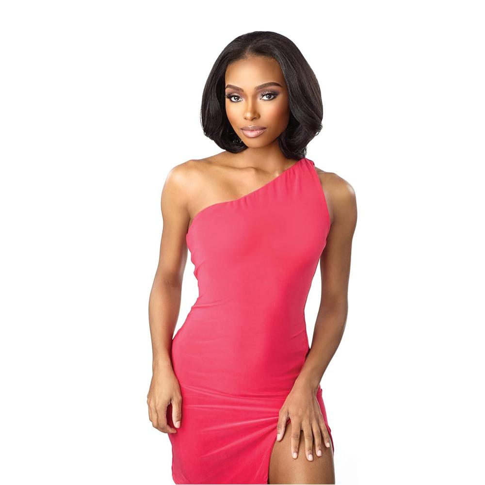 imageSensationnel Instant Weave Half Wig 11 Synthetic Blendwig Adjustable Drawstring for Seamless Hair Blending 1 JETBLACK1 JETBLACK