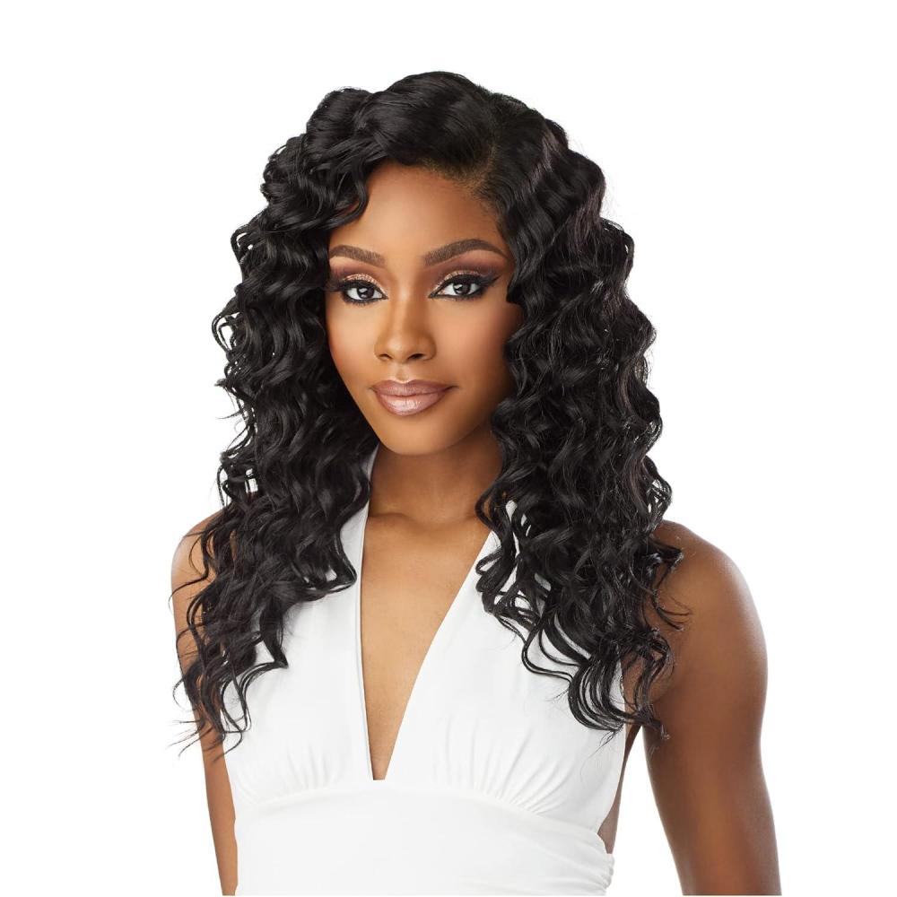 imageSensationnel Vice bundles multi weaving deep twist synthetic virgin hair dupe bundle hair layered with 2x5 Lace Closure 14 16 18 Inch BALAYAGEBLONDET2BG