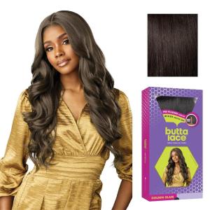 Sensationnel Butta Lace Wigs – Golden Glam Extra Wide 5 Inch Deep Parting Synthetic Preplucked Hairline Glueless Lacefront (1 JETBLACK)(2 DARKBROWN)
