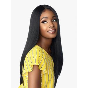 Sensationnel Dashly Lace Front Wig – Unit 10 Hand Tied Laceparting Ear to Ear Synthetic (1 JETBLACK)(Dark Brown 2)