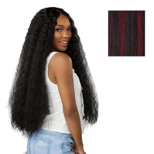 Sensationnel Dashly Lace Front Wig – Unit 52 Hand Tied Laceparting Ear to Ear Synthetic (1 JETBLACK)(F1B/BG)