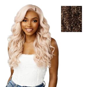 Sensationnel Dashly Lace Front Wig – Unit 56 Hand Tied Laceparting Ear to Ear Synthetic (1 JETBLACK)(CHBLONDE)