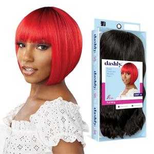Sensationnel Dashly Wig – Unit 14 Non Lace Cap Ready to Wear Ear to Ear Lacepart Synthetic (1 JETBLACK)(T2/RED)
