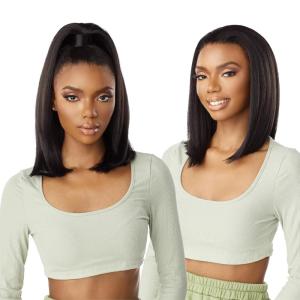 Sensationnel Instant Updown Halfwig Pony – Iud 19 4 Style in 1 Half Wig And Pony Drawstring (1 JETBLACK)(T2/BLUE)