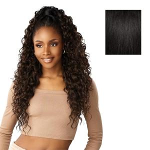 Sensationnel Instant Updown Halfwig Pony – Iud 24 4 Style in 1 Half Wig And Pony Drawstring (1 JETBLACK)(1B OFFBLACK)