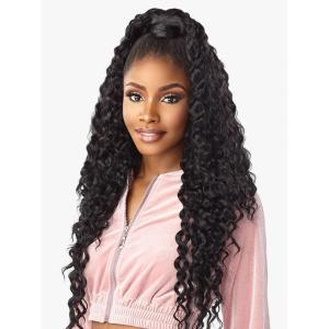 Sensationnel Instant Updown Halfwig Pony – Unit 12 4 Style in 1 Half Wig and Pony Wrap (1 JETBLACK)(1 JETBLACK)