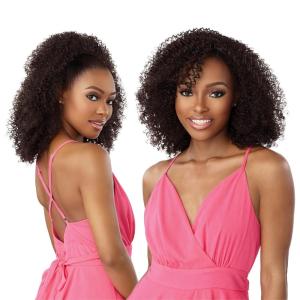 Sensationnel Instant Weave Half Wig – 22 Synthetic Blendwig Adjustable Drawstring for Seamless Hair Blending (1 JETBLACK)(TH2/BG)