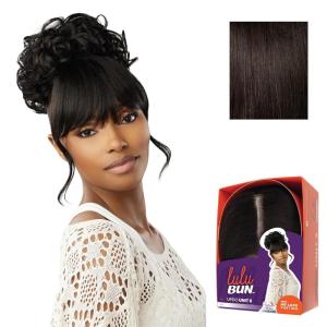 Sensationnel Lulu Bun Updo Hairextensions – Unit 6 Synthetic 3×3.5 HD Lace Parting Quick and Easy Wear Hair Wig Piece (1 JETBLACK)(2 DARKBROWN)