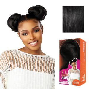 Sensationnel LuluBun Updo Hairextensions – Space Buns Unit 1 Synthetic Drawstring Cap Quick and Easy Wear Hair Wig Piece (1 JETBLACK)(1 JETBLACK)
