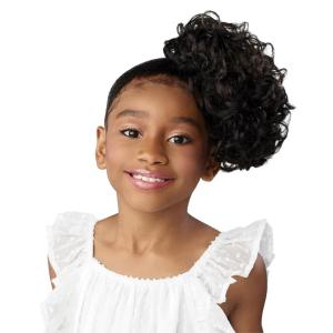 Sensationnel Lulupony mini – mochi ponytail drawstring for kids synthetic pony up do wig piece (1 JETBLACK)(1B OFFBLACK)