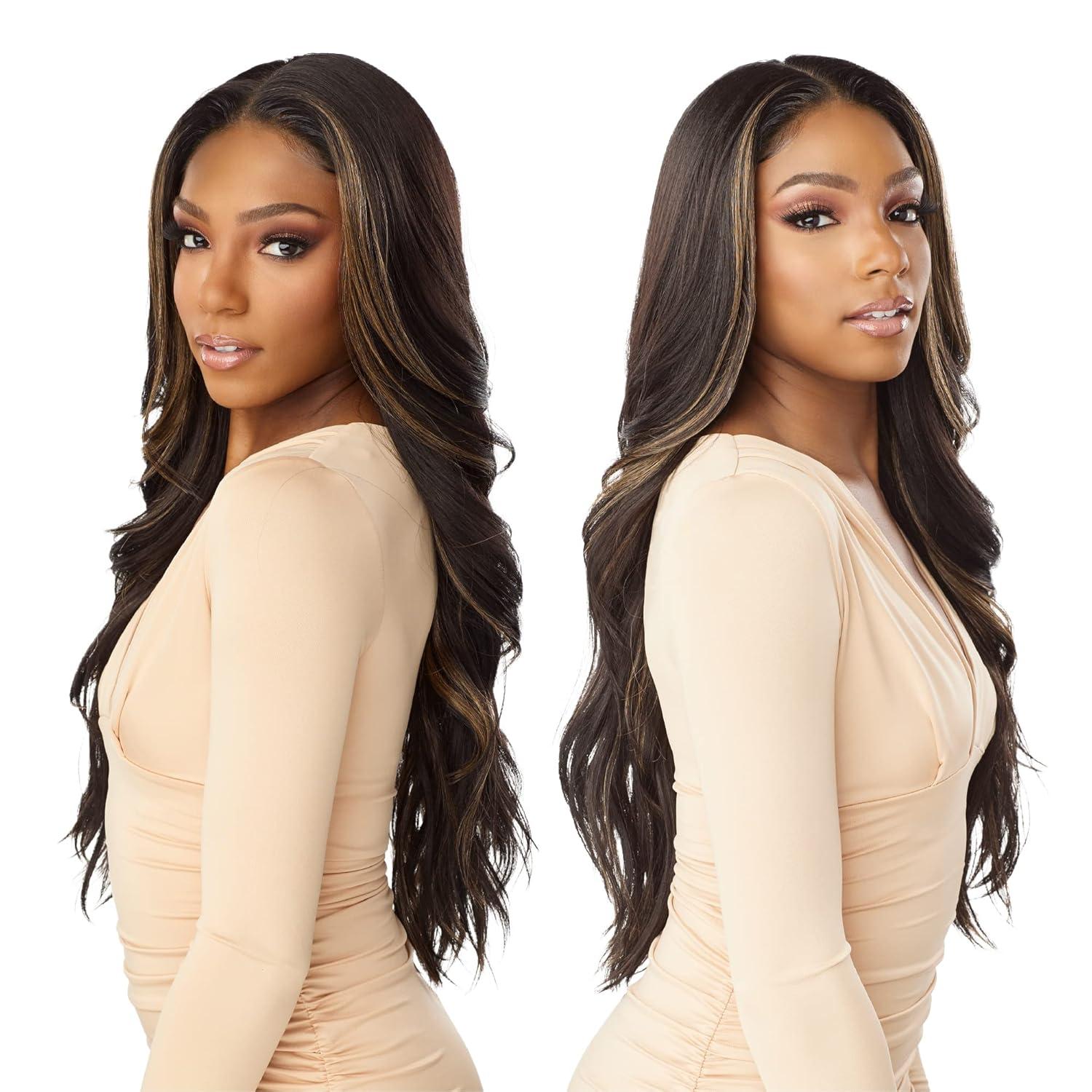 imageSensationnel What Lace 13X6 Wigs Braelyn Lacefrontal Hand Tied Glueless Synthetic With Natural Density Preplucked Hairline 1 JETBLACKBALAYAGECHOCOLATE