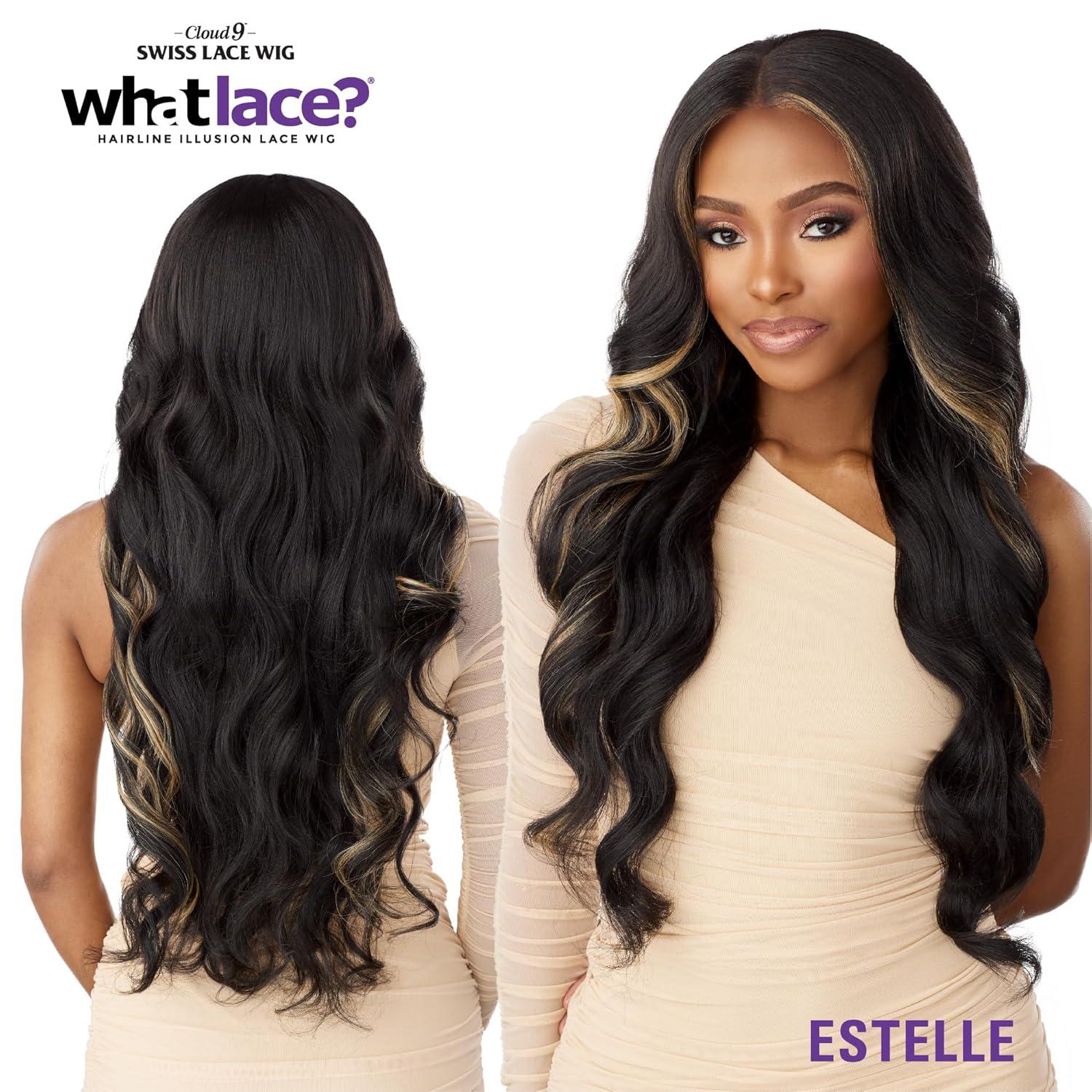 imageSensationnel What Lace 13X6 Wigs Estelle Lacefrontal Hand Tied Glueless Synthetic With Natural Density Preplucked Hairline COLORBLOCK1REDCOLORBLOCK1B27