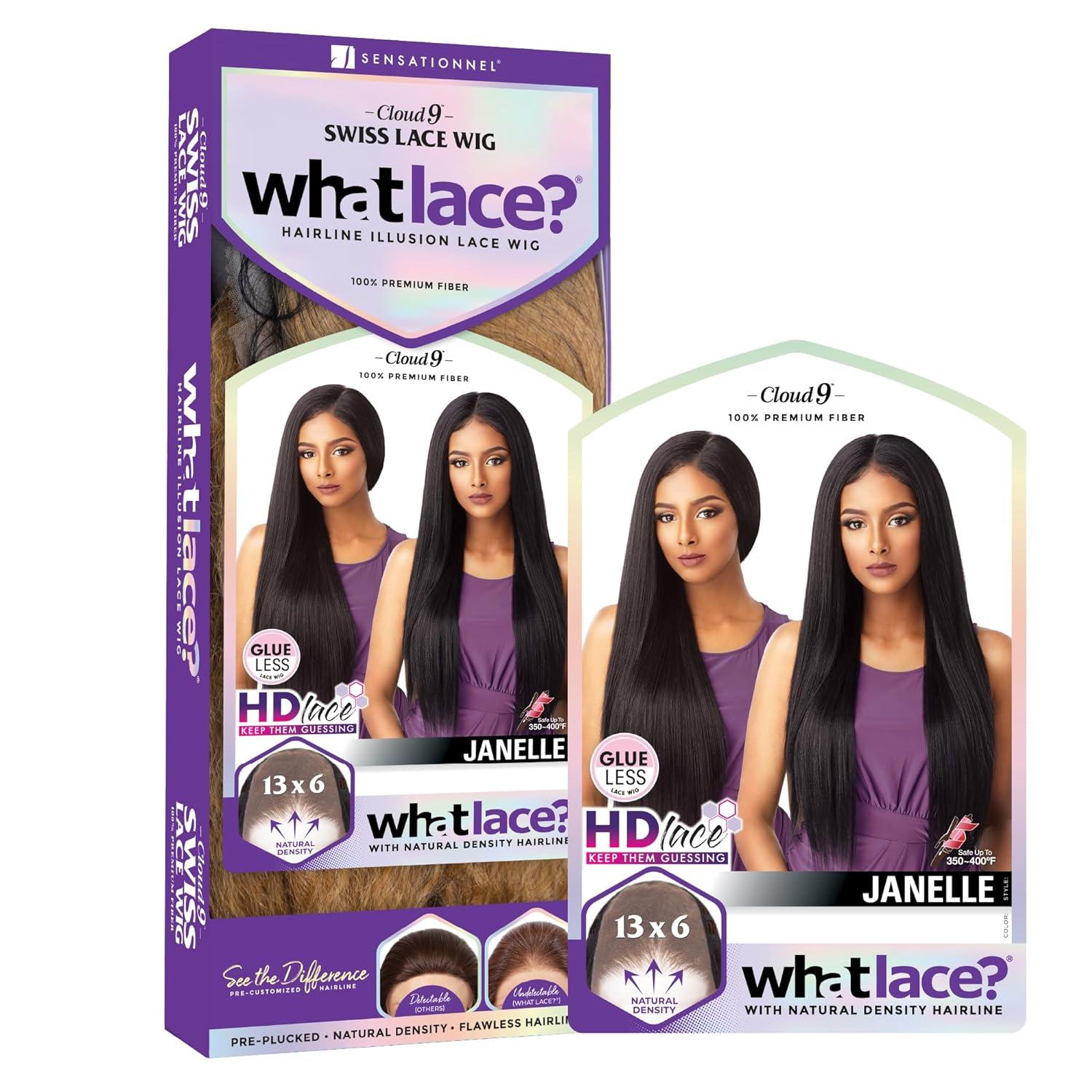 imageSensationnel What Lace 13X6 Wigs Janelle Lacefrontal Hand Tied Glueless Synthetic With Natural Density Preplucked Hairline 11