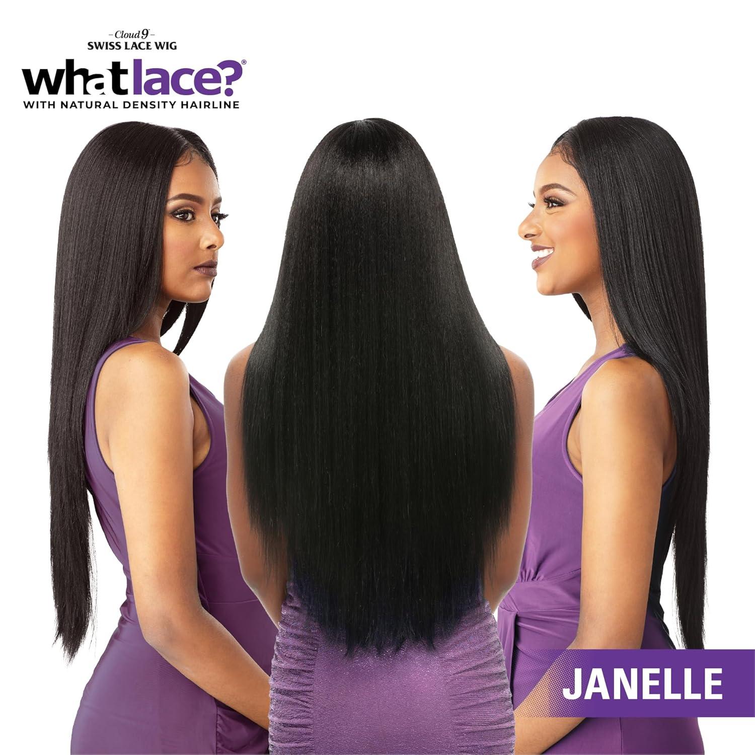 imageSensationnel What Lace 13X6 Wigs Janelle Lacefrontal Hand Tied Glueless Synthetic With Natural Density Preplucked Hairline 1BURGUNDYWINE