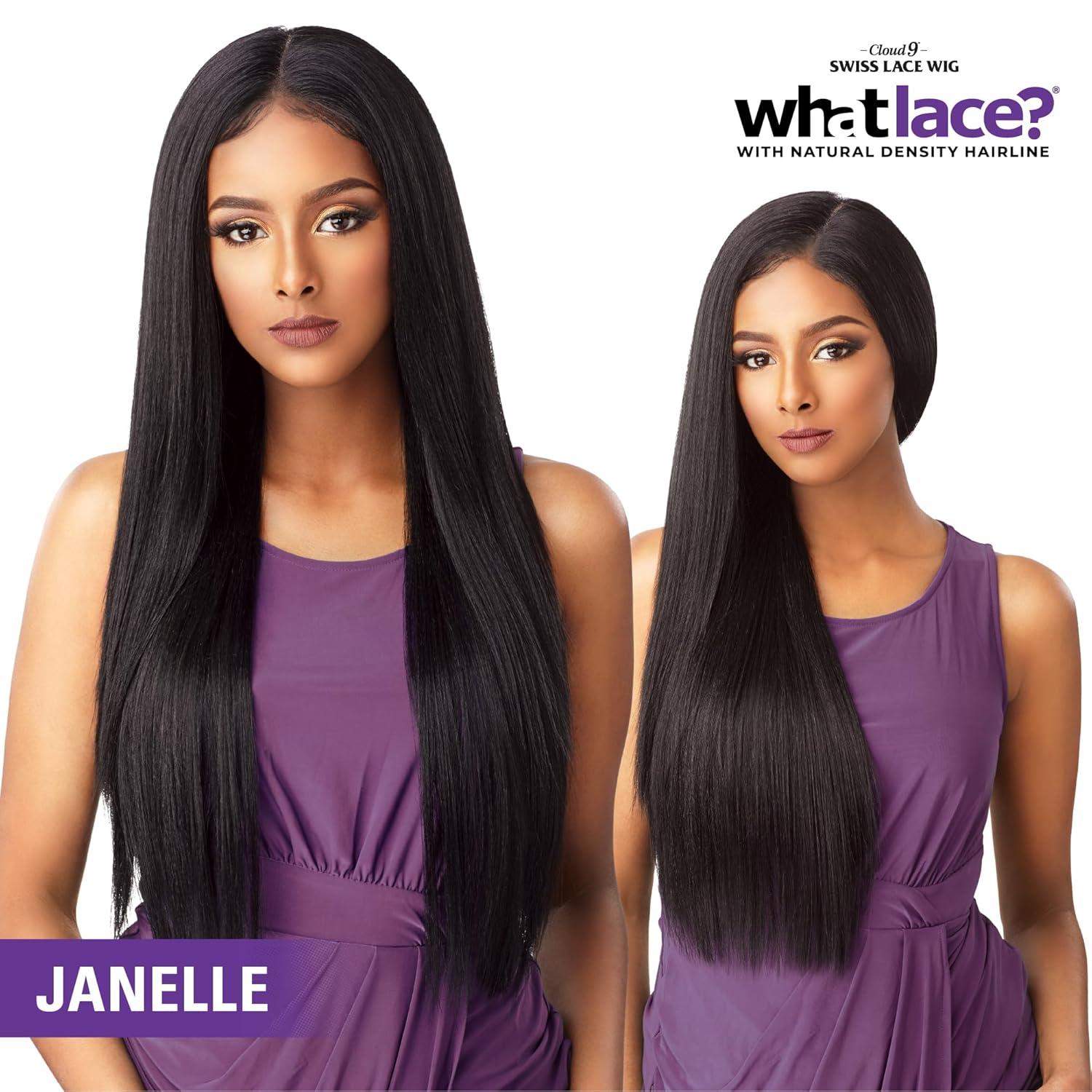 imageSensationnel What Lace 13X6 Wigs Janelle Lacefrontal Hand Tied Glueless Synthetic With Natural Density Preplucked Hairline 1FLAMBOYAGECHOCOLATE