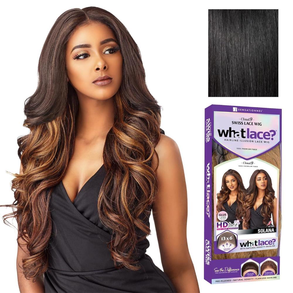 imageSensationnel What Lace 13X6 Wigs Solana Lacefrontal Hand Tied Glueless Synthetic With Natural Density Preplucked Hairline 1 JETBLACK1 JETBLACK