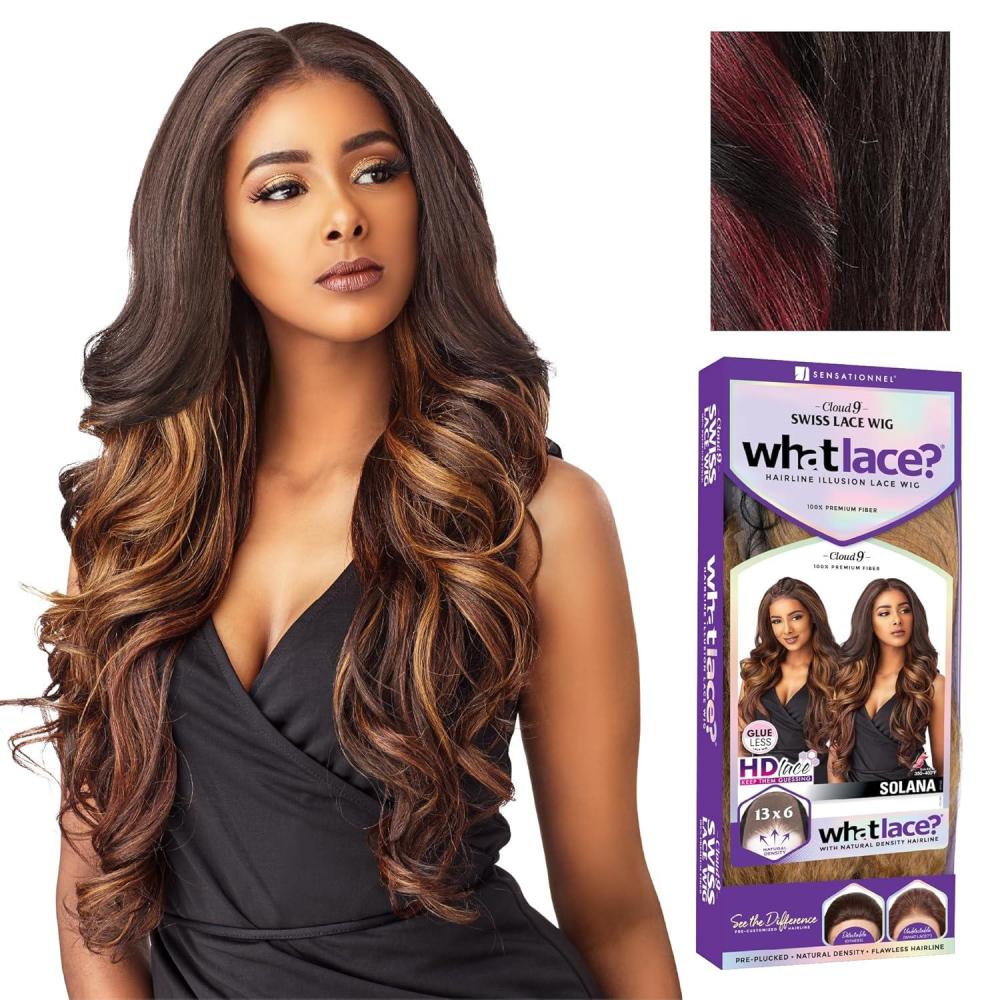 imageSensationnel What Lace 13X6 Wigs Solana Lacefrontal Hand Tied Glueless Synthetic With Natural Density Preplucked Hairline 1 JETBLACKFLAMBOYAGEWINE