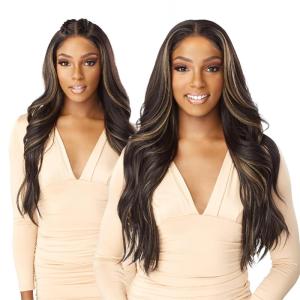 Sensationnel What Lace 13X6 Wigs – Braelyn Lacefrontal Hand Tied Glueless Synthetic With Natural Density Preplucked Hairline (1 JETBLACK)(T6/27613)