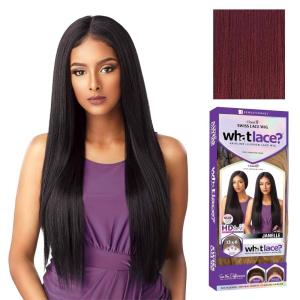 Sensationnel What Lace 13X6 Wigs – Janelle Lacefrontal Hand Tied Glueless Synthetic With Natural Density Preplucked Hairline (1)(BURGUNDYWINE)