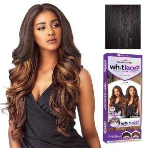Sensationnel What Lace 13X6 Wigs – Solana Lacefrontal Hand Tied Glueless Synthetic With Natural Density Preplucked Hairline (1 JETBLACK)(1B OFFBLACK)