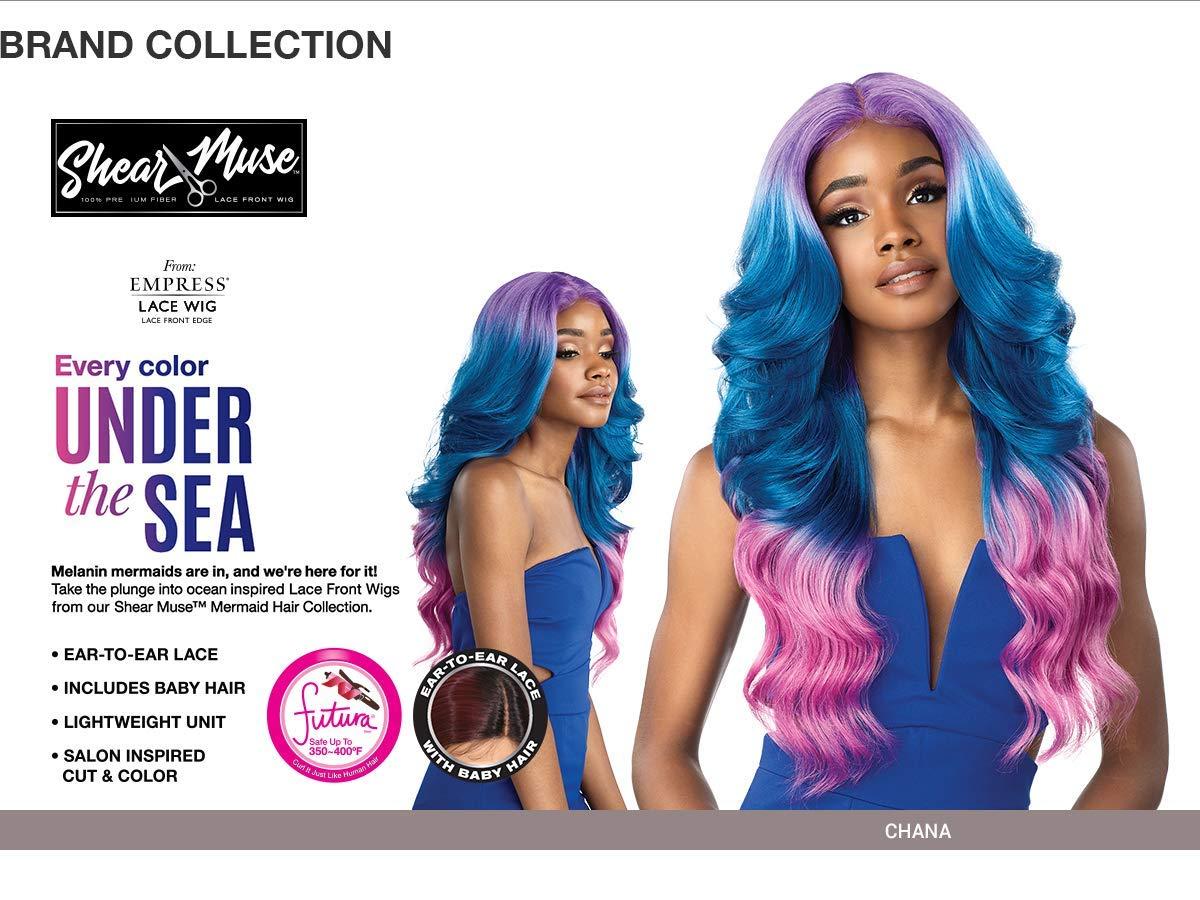 imageSensationnel Shear Muse Lace Wig Chana Deep Laceparting Hand Tied Ready to Wear Synthetic Prestyled Units 1 JETBLACK