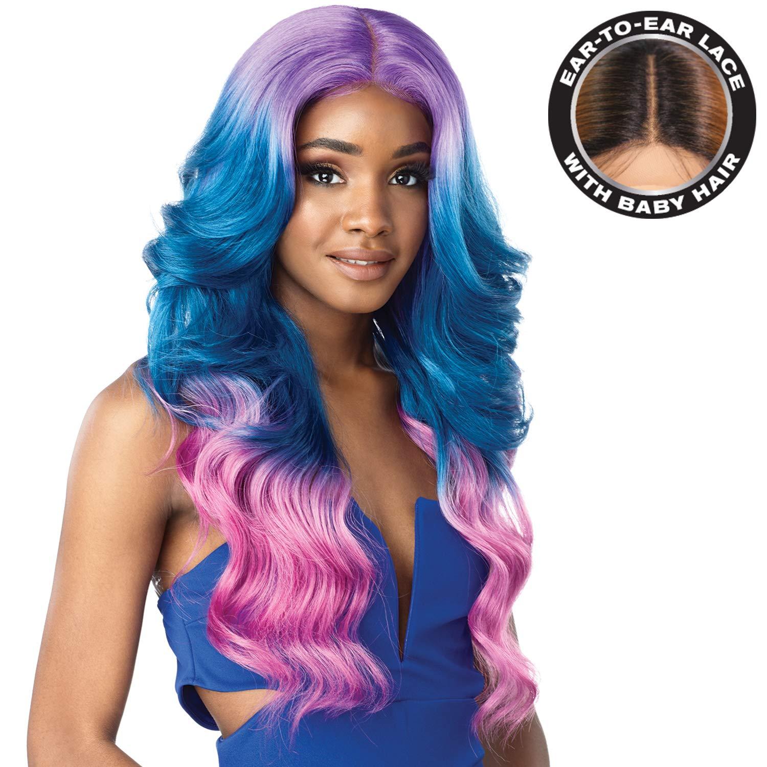 imageSensationnel Shear Muse Lace Wig Chana Deep Laceparting Hand Tied Ready to Wear Synthetic Prestyled Units 1 JETBLACK