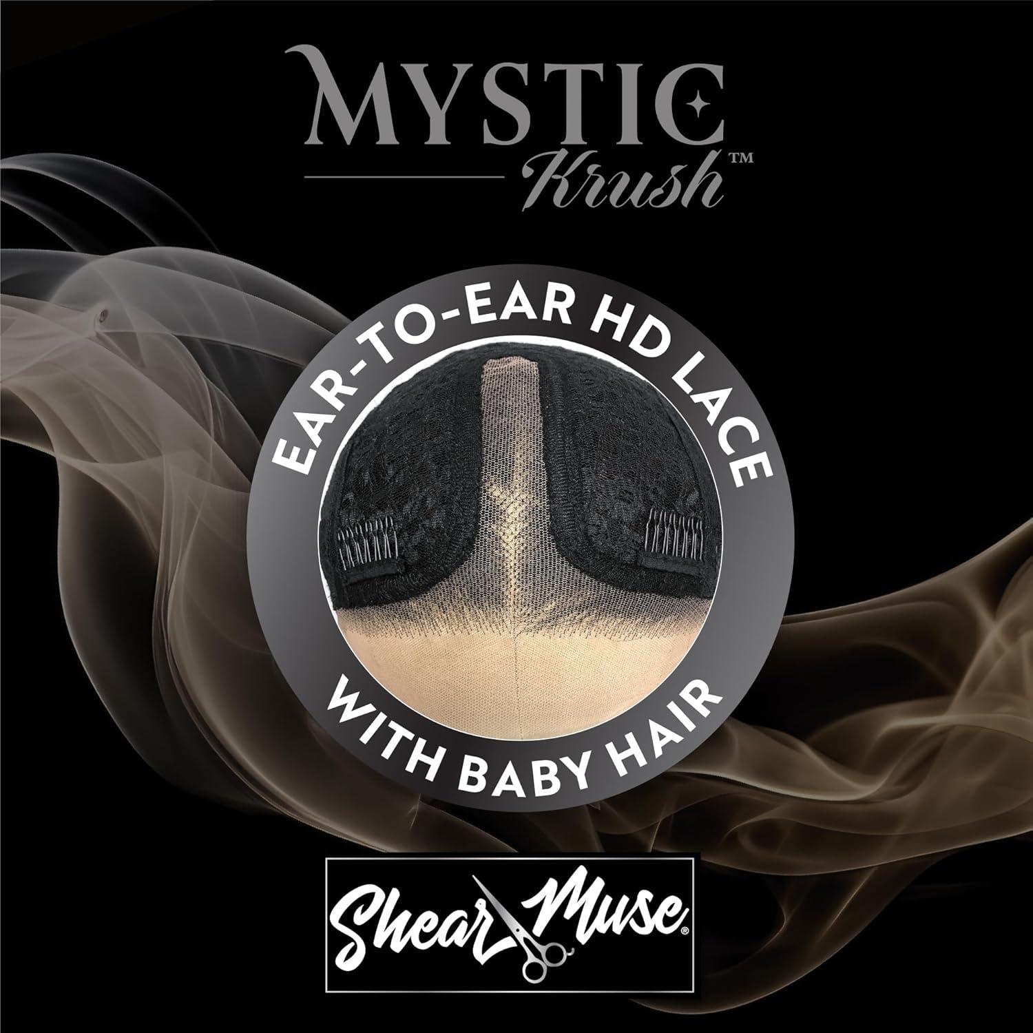 imageSensationnel Shearmuse Mystic Krush Lace Wig Esme Glueless Synthetic Preplucked Hairline Deep Laceparting Hand Tied BALAYAGEMUSHROOMBLONDEBALAYAGESMOKYESPRESSO