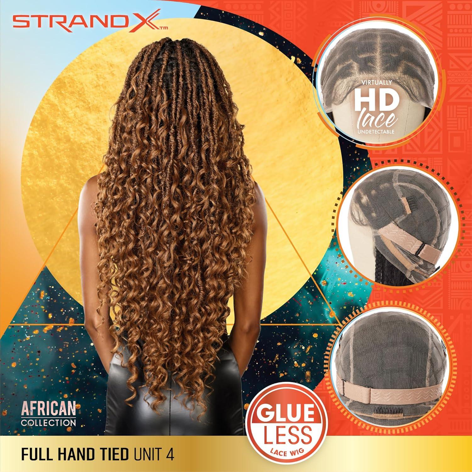 imageSensationnel Strand X Full Braided Lacewig Unit 4 Hand Tied Boho Braid Style Kanekalon HD Glueless Wig 1 JETBLACK2 DARKBROWN