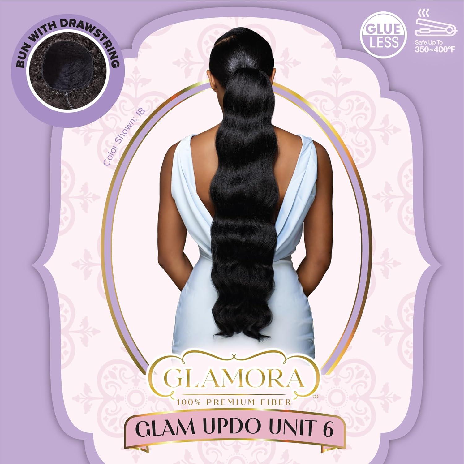 imageSensationnel Glamora Glam Updo Hairextension Unit 6 Ready to Wear Synthetic with Adjustable Drawstring Cap 1 JETBLACKT227