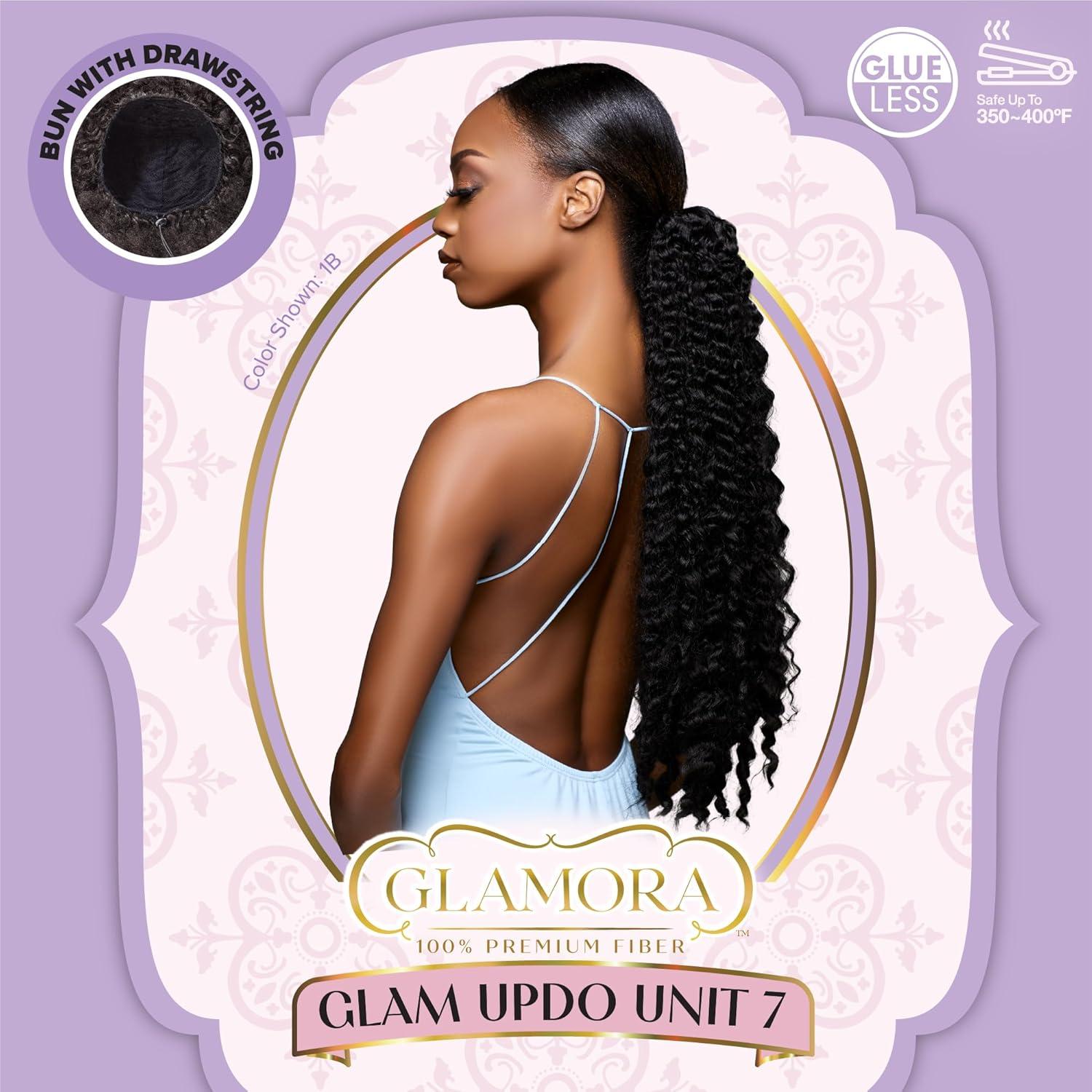 imageSensationnel Glamora Glam Updo Hairextension Unit 7 Ready to Wear Synthetic with Adjustable Drawstring Cap 1 JETBLACKT2BG