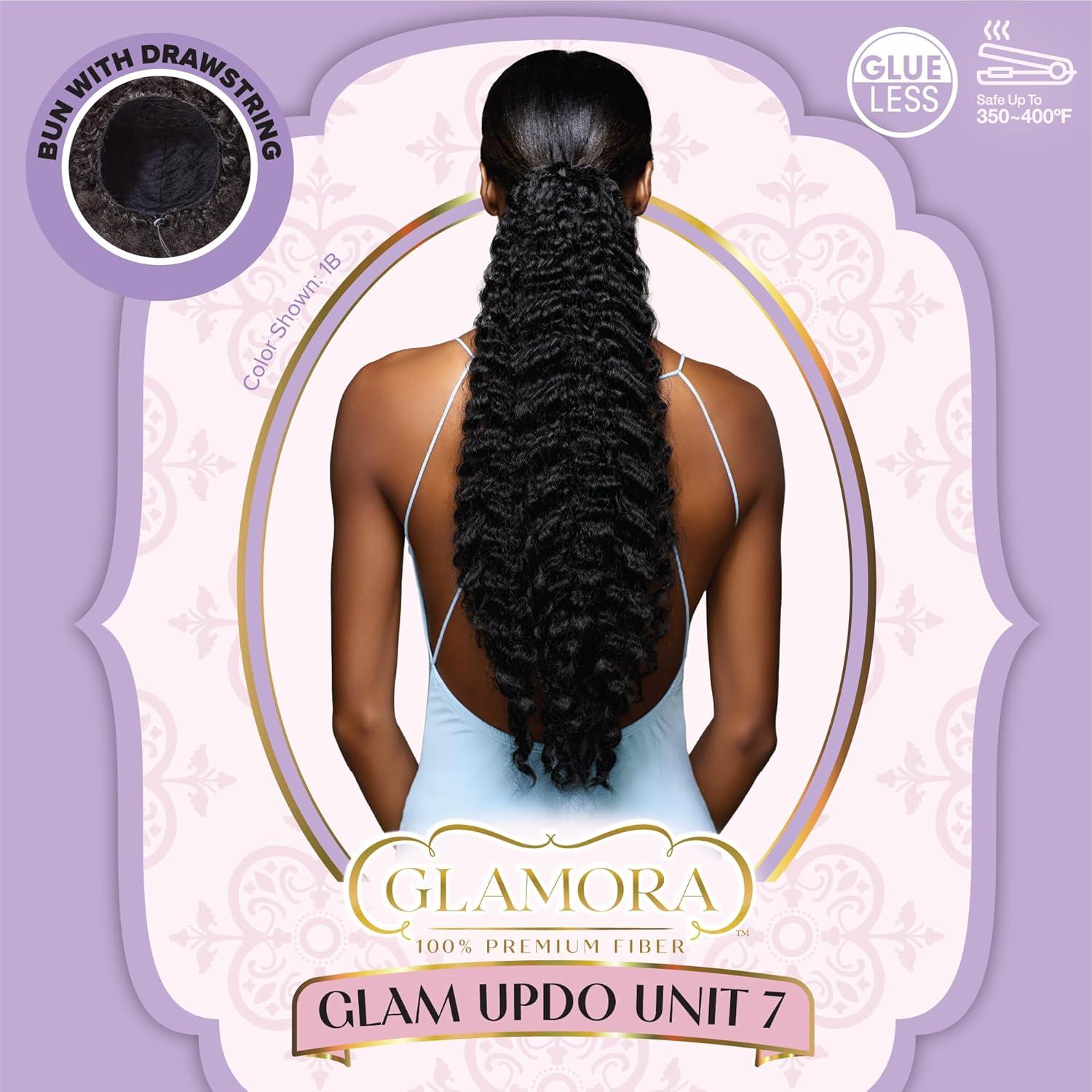 imageSensationnel Glamora Glam Updo Hairextension Unit 7 Ready to Wear Synthetic with Adjustable Drawstring Cap 1 JETBLACKT2BG