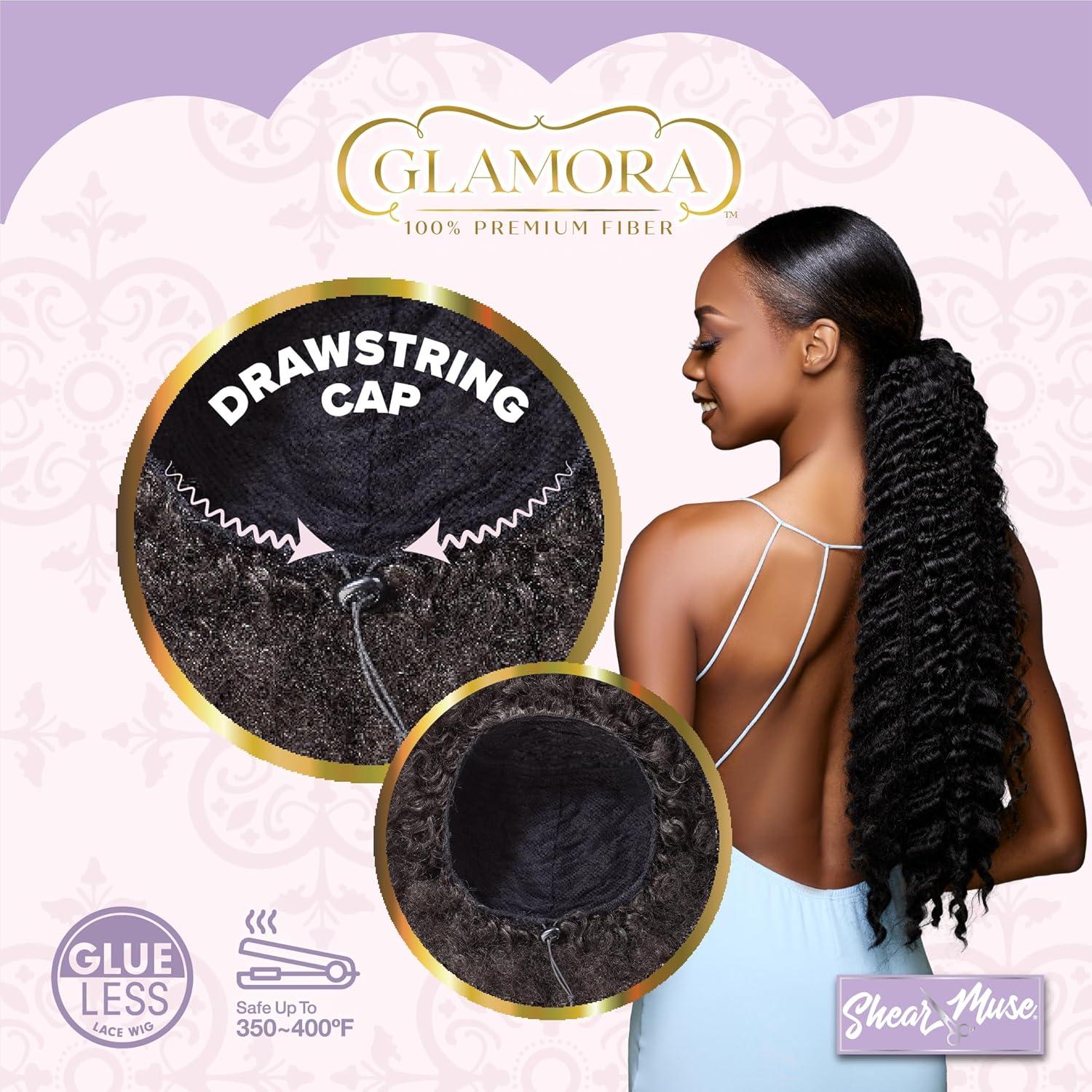 imageSensationnel Glamora Glam Updo Hairextension Unit 7 Ready to Wear Synthetic with Adjustable Drawstring Cap 1 JETBLACKT2COPPER