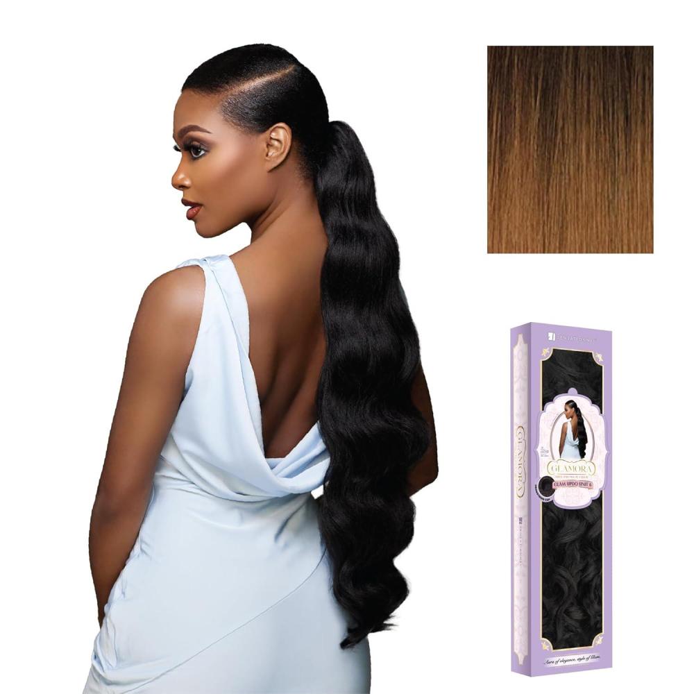 imageSensationnel Glamora Glam Updo Hairextension Unit 6 Ready to Wear Synthetic with Adjustable Drawstring Cap 1 JETBLACKT230