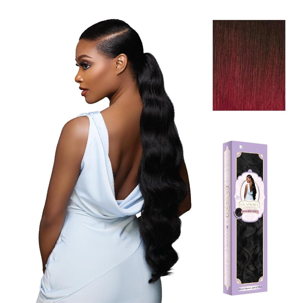 imageSensationnel Glamora Glam Updo Hairextension Unit 6 Ready to Wear Synthetic with Adjustable Drawstring Cap 1 JETBLACKT2BG