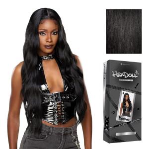 Sensationnel HexDoll 13X4 Lace Wig – Roxane Lacefrontal Glueless Synthetic with Natural Density Preplucked Hairline (1 JETBLACK)(1B OFFBLACK)