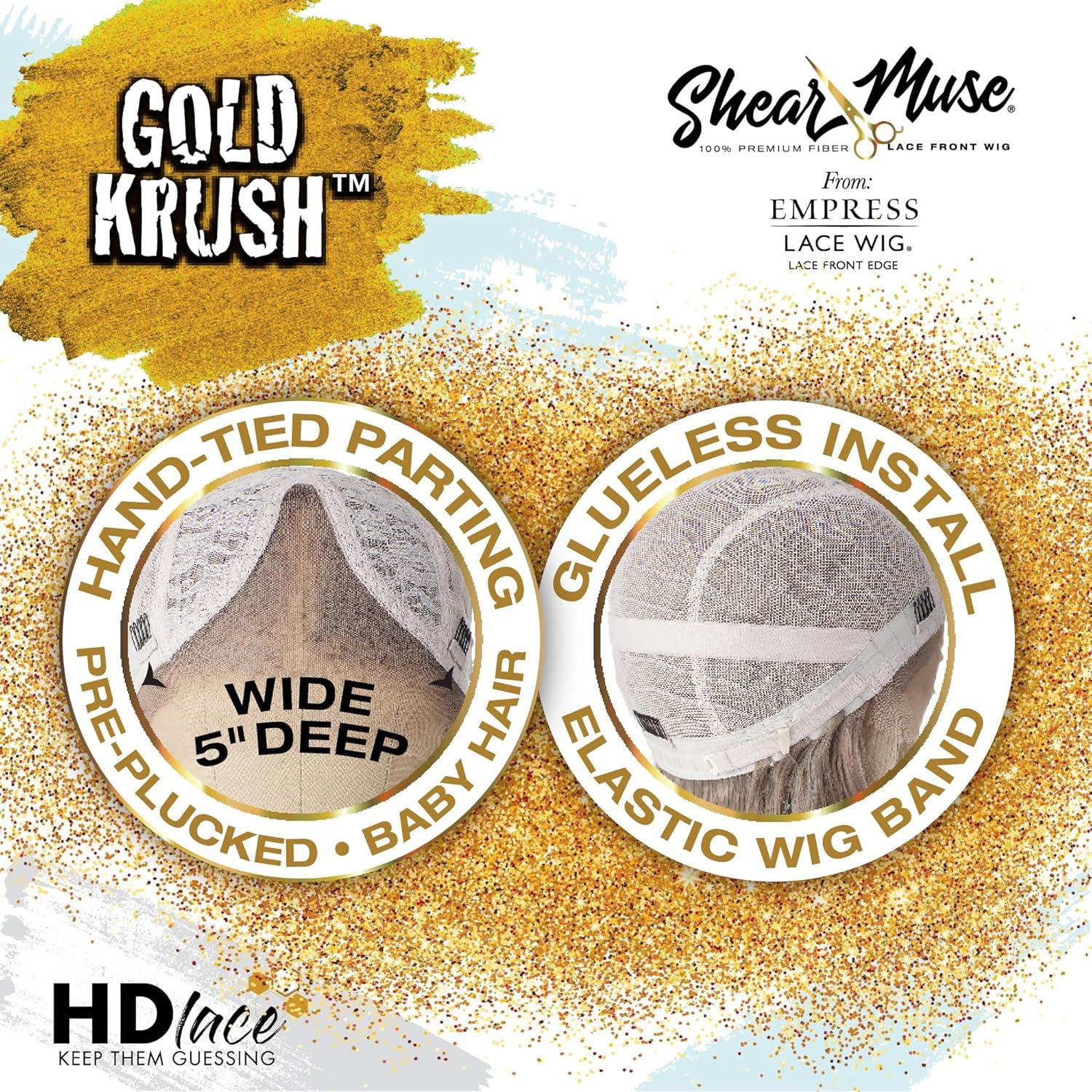imageSensationnel Shear Muse Gold Krush Lacewig Lanisha Deep Laceparting Hand Tied Ready to Wear Synthetic Prestyled Units BEIGEASHBLONDEBEIGEASHBLONDE