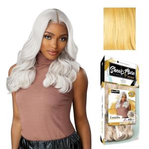 Sensationnel Shear Muse Gold Krush Lacewig – Lanisha Deep Laceparting Hand Tied Ready to Wear Synthetic Prestyled Units (BEIGEASHBLONDE)(HONEYBLONDE)