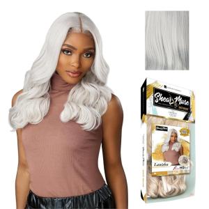 Sensationnel Shear Muse Gold Krush Lacewig – Lanisha Deep Laceparting Hand Tied Ready to Wear Synthetic Prestyled Units (BEIGEASHBLONDE)(SILVERBLONDE)