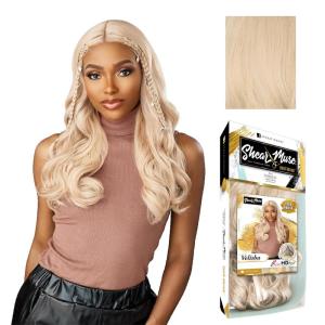 Sensationnel Shear Muse Gold Krush Lacewig – Velisha Deep Laceparting Hand Tied Ready to Wear Synthetic Prestyled Units (BEIGEASHBLONDE)(CHAMPAGNEBLONDE)
