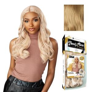 Sensationnel Shear Muse Gold Krush Lacewig – Velisha Deep Laceparting Hand Tied Ready to Wear Synthetic Prestyled Units (BEIGEASHBLONDE)(DIRTYBLONDE)
